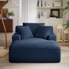 Racxily Oversized Chaise Lounge Chair, Corduroy Upholstered Modern Sofa with No Assembly Required for Living Room & Office - 2 of 4