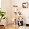 Tangkula 50" Cute Cat Tree for Indoor Cats Multi-level Cat Tower w/ Sisal Scratching Posts - 2 of 4