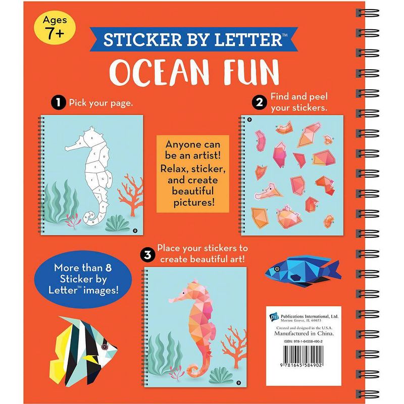 Brain Games - Sticker by Letter: Ocean Fun (Sticker Puzzles - Kids Activity Book) - by Publications International Ltd, 5 of 6
