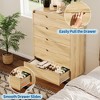 Drawer Dresser, Wooden Chest of Drawers with Anti-Tip Kit, Rounded Corners & Metal Legs for Living Room, Bedroom, Natural Wood Color - 4 of 4