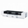 70" Melamine Veneer TV Stand with 2 Drawers, 5 Open Compartments and Wooden Base for Living Room and Bedroom - 4 of 4