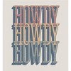 Western Howdy Repeat Text Long Sleeve Adult Hooded Sweatshirt - 2 of 2