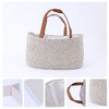 Unique Bargains Handcrafted Odorless Cotton Rope Storage Basket with Handles and Divider 1 Pack - 3 of 4