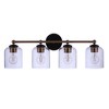 Craftmade Lighting Coppa 4 - Light Vanity in  Flat Black/Satin Brass - 2 of 3