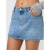 Womens Denim Skirt Casual Mini Jean Skirt Stretch Low Waist Jean Skirt For Women Zip Fly Denim Mini Skirts - 3 of 3