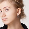 EVERLY JEWELRY | Sterling Silver White Hoop Earrings - 4 of 4