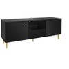 59" TV Stand, Modern Entertainment Center TV Table With Storage Cabinets And Open Shelf, Solid Iron Feet, Stylish TV Console For Living Room, Bedroom - 3 of 4