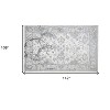 HomeRoots 9' X 12' Gray and Silver Abstract Area Rug - 3 of 4