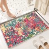 Modern Abstract Rug Machine Washable Throw Rug Boho Chic Abstract Watercolor Design Area Rug - 2 of 4