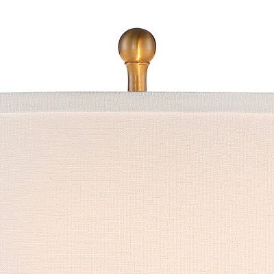 Vienna Antique Brass and Clear Glass Table Lamps Set of 2