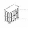 FURNIinspire Utility Storage Cabinets Display Cabinet, Antique Storage Cabinet, Showcase Bookcase With Adjustable Shelves, Brown, 15.75"*30.32"*32.09" - 3 of 4