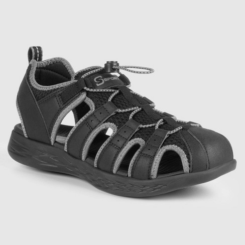 人気の LEATHER SANDALS サンダル・ミュール Men's S Sport By Skechers Mizza Hiking Sandals - Black 10