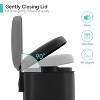 1.3 Gallon Waterproof Bathroom Trash Can with Soft Close Lid & Removable Inner Bucket, 5 Liter Stainless Steel Garbage Can, Compact Waste Constainer - 4 of 4