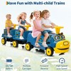 12V Ride on Train Trackless, 2 Seater Kids Ride on Toy Licensed by CHUGGINGTON with Removable Storage Chair, Light, Music - 4 of 4