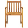 vidaXL 4-Piece Solid Acacia Wood Patio Chairs - Outdoor Garden Furniture with Armrests & Backrest, Slatted Design, Oil Finish, Brown - 4 of 4