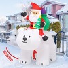 Paaaawaters 6 FT Christmas Inflatables Santa Clause Riding Bear with Shaking Head Outdoor Decorations Blow Up - 3 of 4