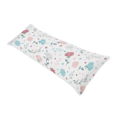 Pop Floral Body Pillow Case Pink/Blue - Sweet Jojo Designs