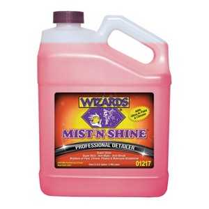 Amber Fight Gear Wizards Mist-N-Shine Detailer – Multi-use glass cleaner & gloss enhancer for paint, chrome & glass. 1-gallon refill for spray bottle. - 1 of 1
