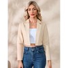 Coolmee Women's Blazer Sleeve Open Front Blazers Slim Fit Casual Work Lightweight Suit Jacket - 2 of 4