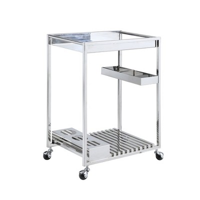 Chintaly Contemporary Stainless Steel Tea Cart