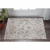 2' X 3' Tan Brown And Blue Abstract Distressed Area Rug - 2 of 4