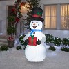 Gemmy Christmas Airblown Inflatable Snowman, 6.5 ft Tall, White - 2 of 4