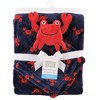 Hudson Baby Infant Boy Plush Blanket with Security Blanket, Crab, One Size - 2 of 4