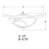 Vaxcel Vine 2 - Light Semi-Flush Mount in  Oil Shale - 3 of 4
