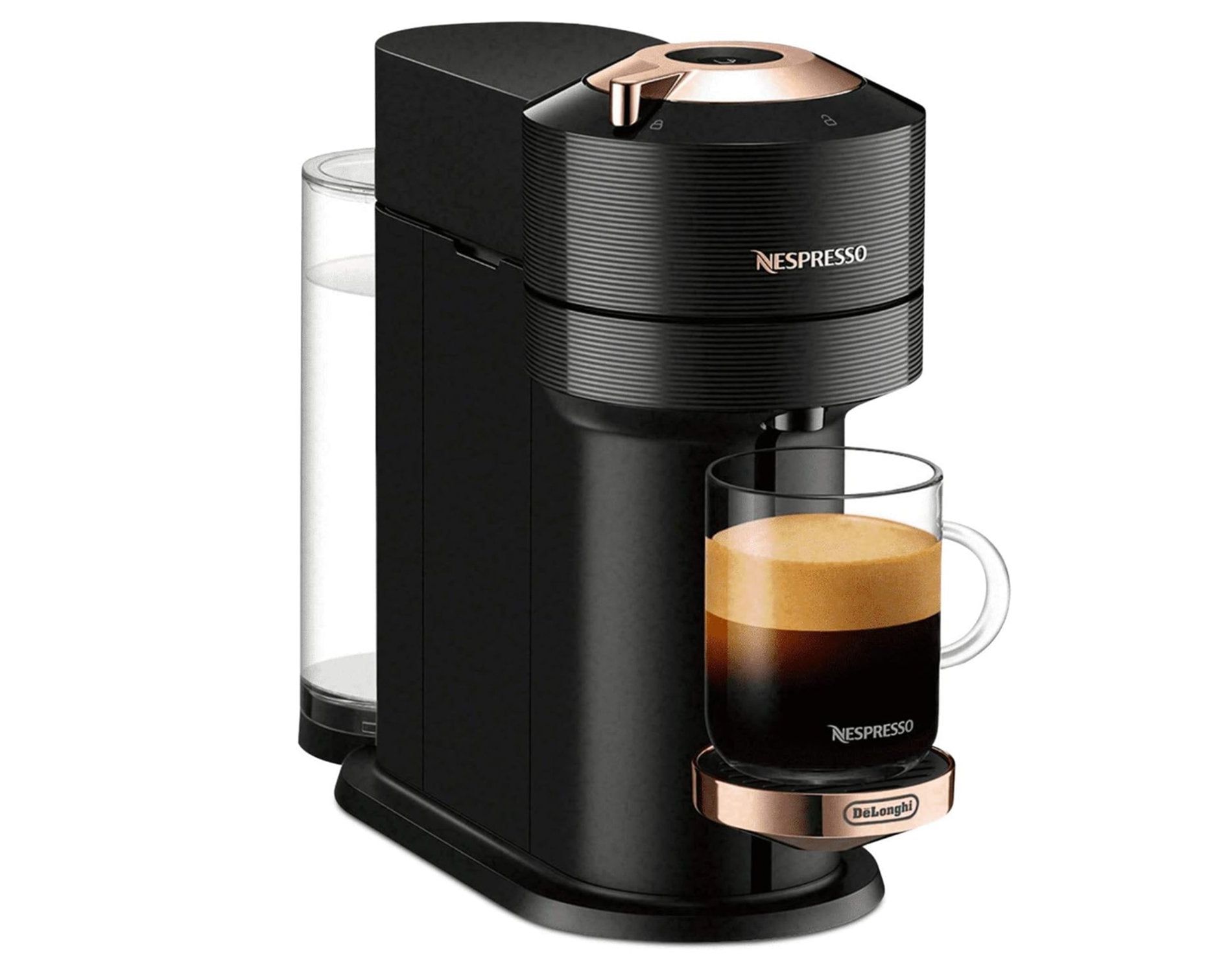 Nespresso Vertuo Next Coffee and Espresso Machine by De'Longhi, Black with Rose