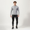 Anna-Kaci Active Men's Long Sleeve Quarter Zip Compression Athletic Shirt with Mock Neck and Performance Stretch Fabric - 3 of 4