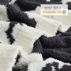 Snuggle Sac Cow Print Throw Blanket Soft Knitted Blankets for Couch,Black - 4 of 4