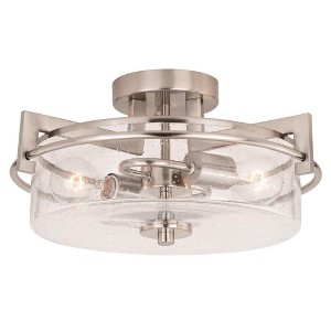 Vaxcel Addison 2 - Light Flush Mount in  Satin Nickel - 1 of 4