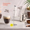Handheld Milk Frother, Mini Foamer, Battery Operated Stainless Steel Drink Mixer for Coffee, Lattes, Cappuccino, Matcha, Chocolate - 3 of 4