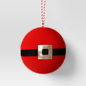 Christmas Felted Wool Santa Belt Ball Ornament - Wondershop™ - 1 of 3