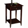 HomeStock Classic 1 Drawer End Table with Spacious Shelf, Solid Pine Legs and Ash Veneer Top for Living Room or Bedroom - 4 of 4