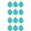 Northlight 12ct Turquoise Clear Finish Glass Christmas Ball Ornaments - 2.75" (69mm) - 2 of 3