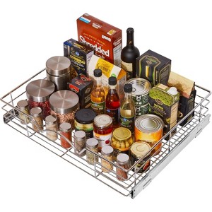 Hold N' Storage - Pull Out Pantry Cabinet Organizer with Anti Rust Chrome Finish, Heavy-Duty, Smooth Slide - 1 of 4