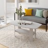 HOMLUX Coffee Table 2-Tier Modern Center Cocktail Table W/Storage Open Shelf for Living Room - 2 of 4
