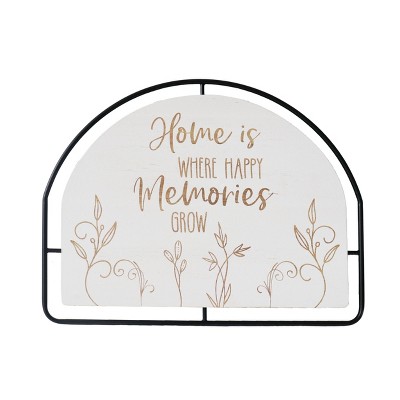 VIP Wood 19.75 in. White Arch Top Memories Sign