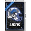 Trends International NFL Detroit Lions - Neon Helmet 23 Framed Wall Poster Prints - 3 of 4
