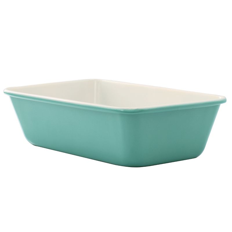 Martha Stewart Everyday Color Bake 9x5 Inch Rectangular Carbon Steel Loaf Pan in Teal, 1 of 6