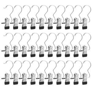 iMountek"30 Pack Heavy Duty Multifunctional Hanging Clips for Closet, Laundry, Boots, Jeans, & Accessories"Grey, Black - 1 of 4