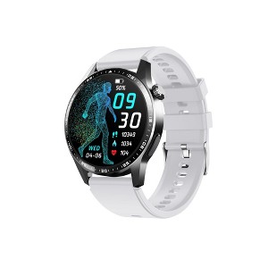 HONGGE Smart Watch with ECG, Blood Sugar Estimation, 1.55" IPS Display, Bluetooth Calls, 50+ Sports Modes, Bonus Leather Strap - 1 of 4