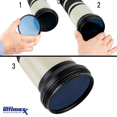 4 Piece 95mm Multi Coated HD Filter Kit (UV, CPL, Warming, ND9) by ULTIMAXX