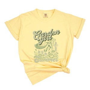 Simply Sage Market Garden Girl Summer Garment Dyed Tee - 1 of 4