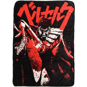 Berserk Anime Guts Character Soft Plush Fleece Throw Blanket 45" x 60" - 1 of 3