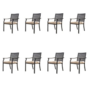 Captiva Designs Outdoor Patio Dining Chairs with Powder-coated Steel Frame - 1 of 4