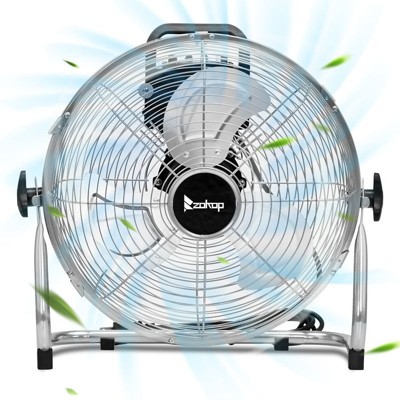 Winado 12-inch 3-Speed 3183 CFM High Velocity Heavy Duty Metal Floor Fan with Handle