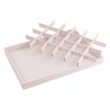 Unique Bargains Stackable Velvet Light Pink Jewelry Organizer Trays with Removable Dividers Set of 2 - 4 of 4