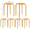 VECELO 6-Piece Stacking Stools, 17.7 in. Standard Height, Portable Plastic Colorful Decoration Stools for School Classroom or Office - 3 of 4